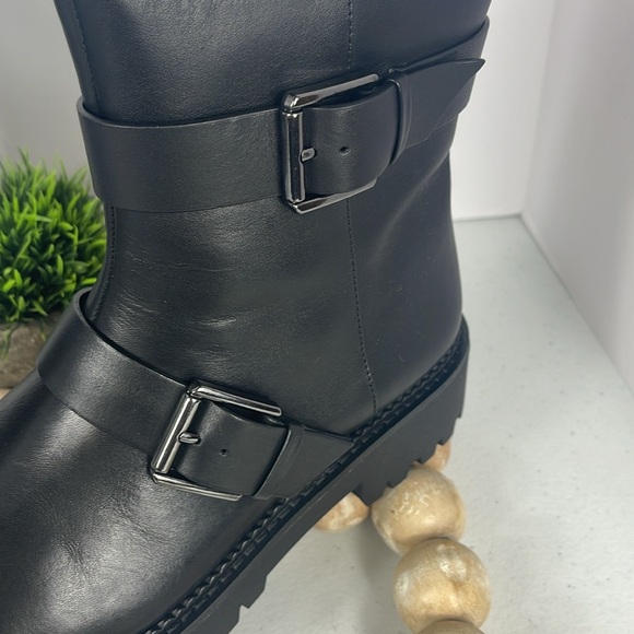 Macombs Water Resistant Moto Boot (Women) Sz 8.5 Black Leather NIB - Picture 3 of 11